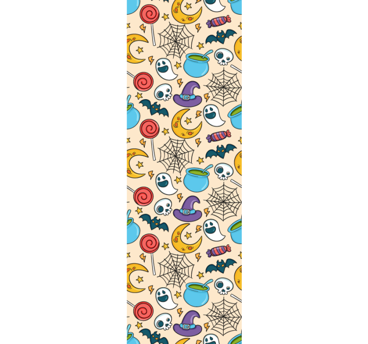 papel de parede para sala Símbolos ornamentais de halloween - TenStickers