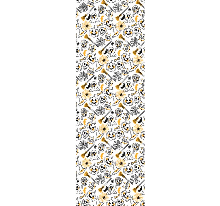 Papel de parede juvenil Caveiras e abóboras - TenStickers