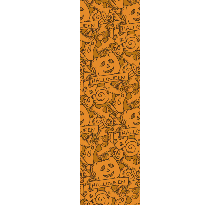 Papel de parede halloween motivo laranja alegre - TenStickers