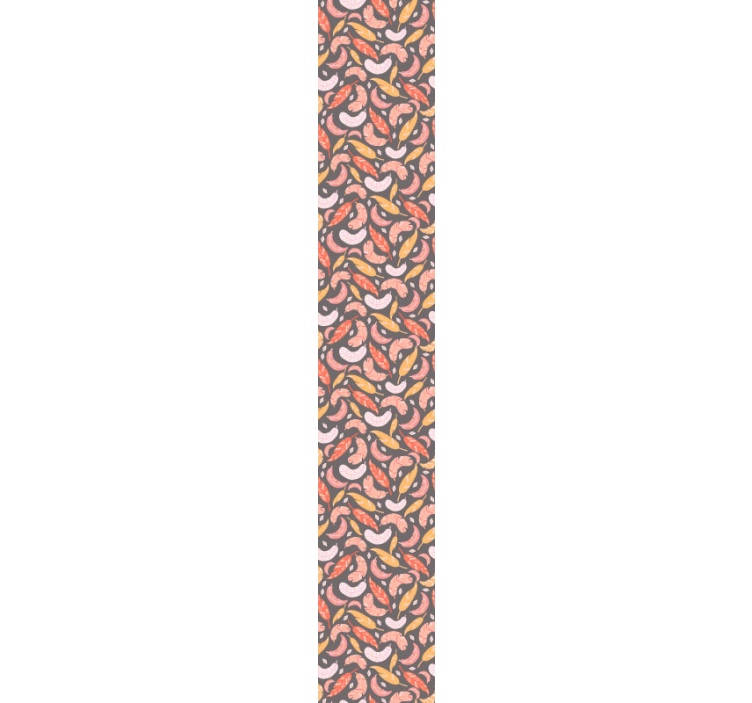 Papel de parede folhas padrão de penas coloridas - TenStickers
