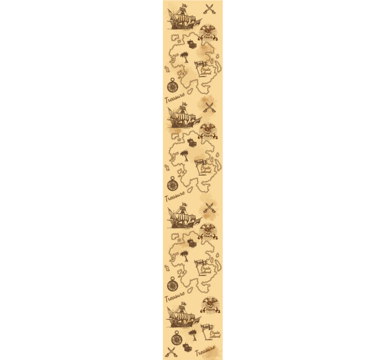 papel de parede infantil Ilha do tesouro - TenStickers