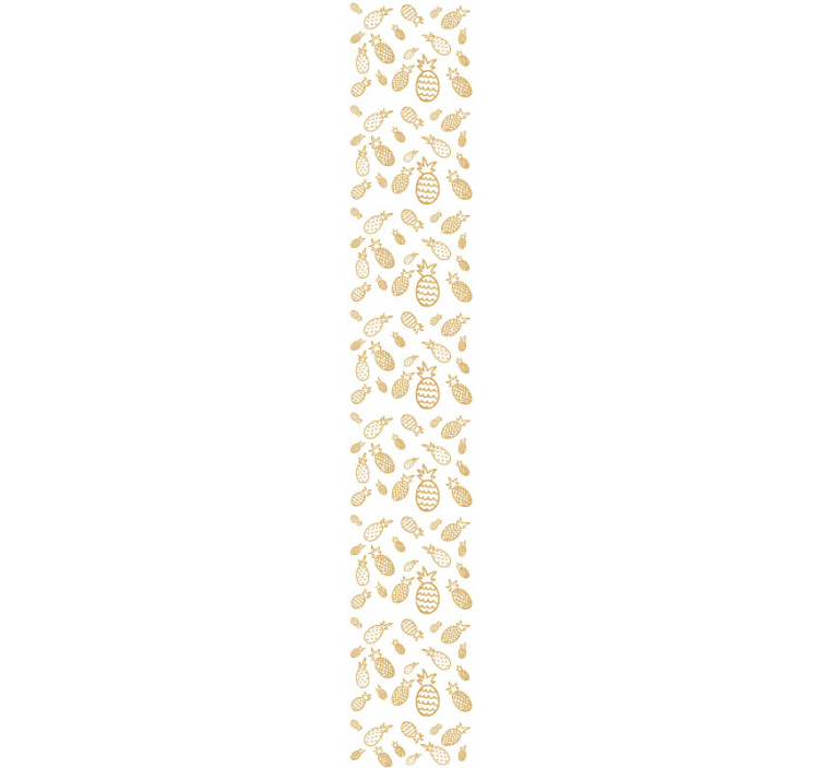 papel de parede para cozinha design de abacaxi tropical - TenStickers