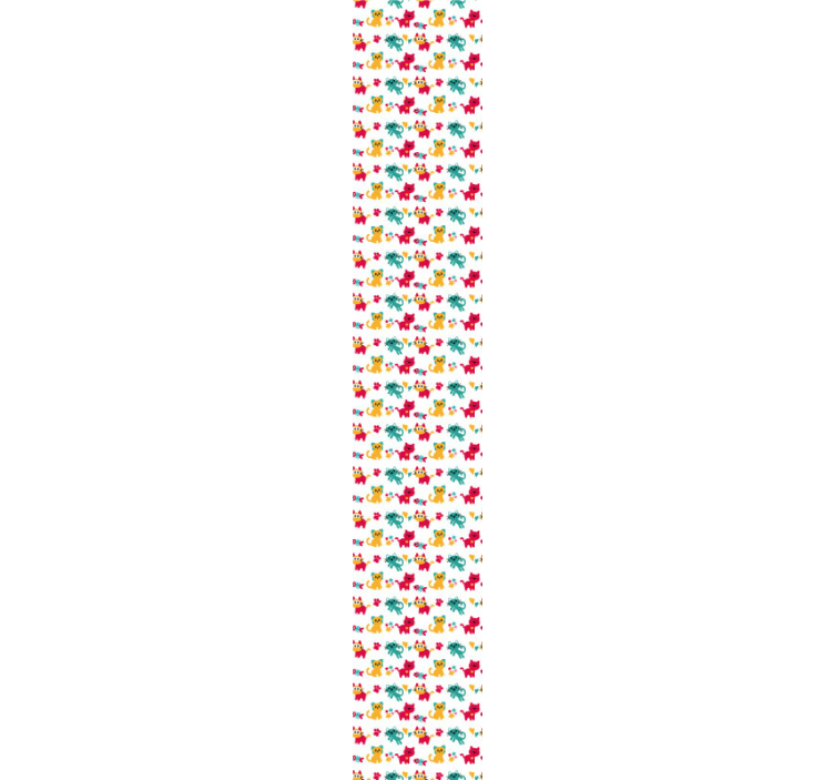 Papel de parede gatos padrão original colorido - TenStickers
