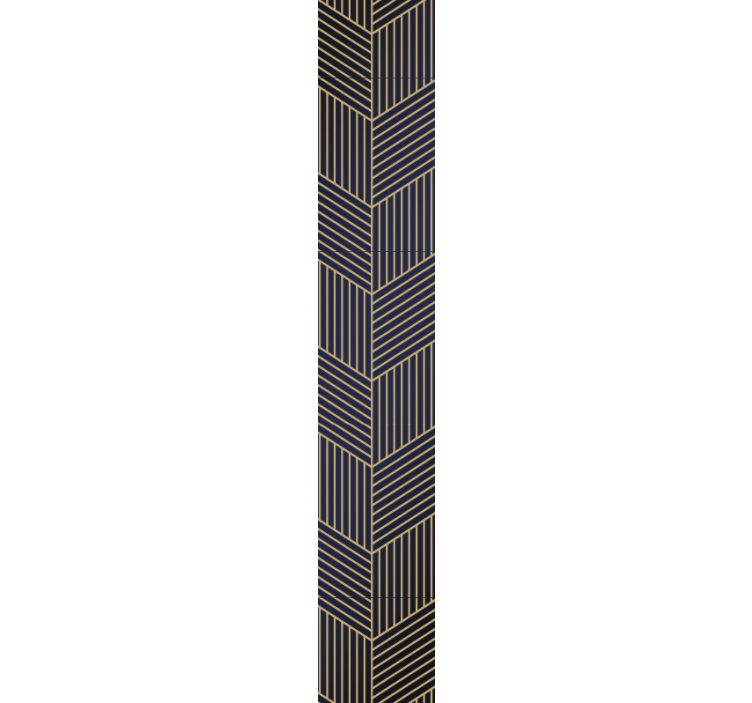 papel de parede abstracto Linhas geométricas de ouro - TenStickers