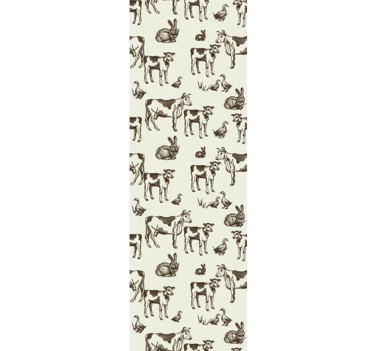 papel de parede de animais Animais retro - TenStickers