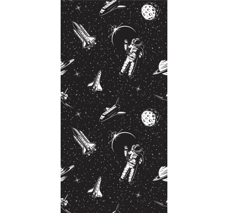 Papel de parede estrelas astronautas no espaço - TenStickers