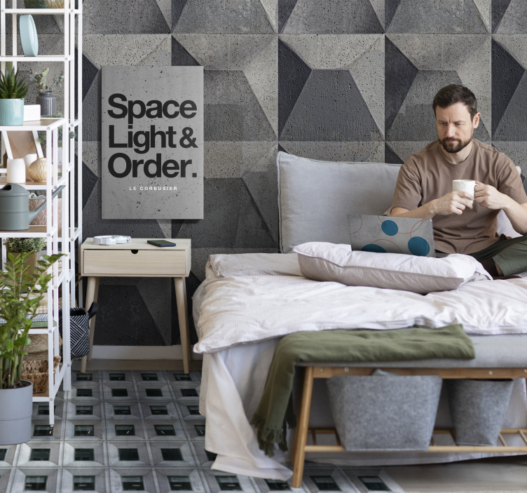 papel de parede betão Textura "béton brut" - TenStickers