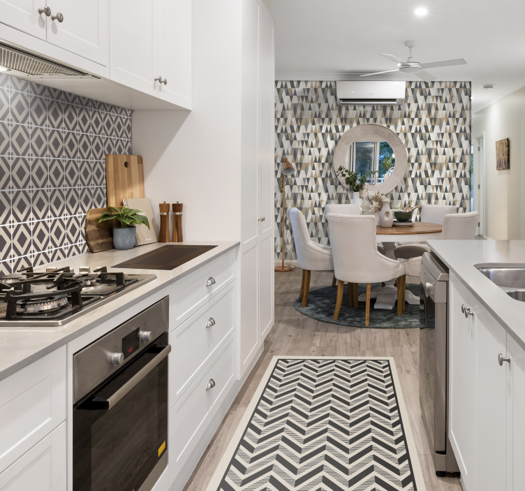 Papel de parede de triângulos escandinavos - TenStickers