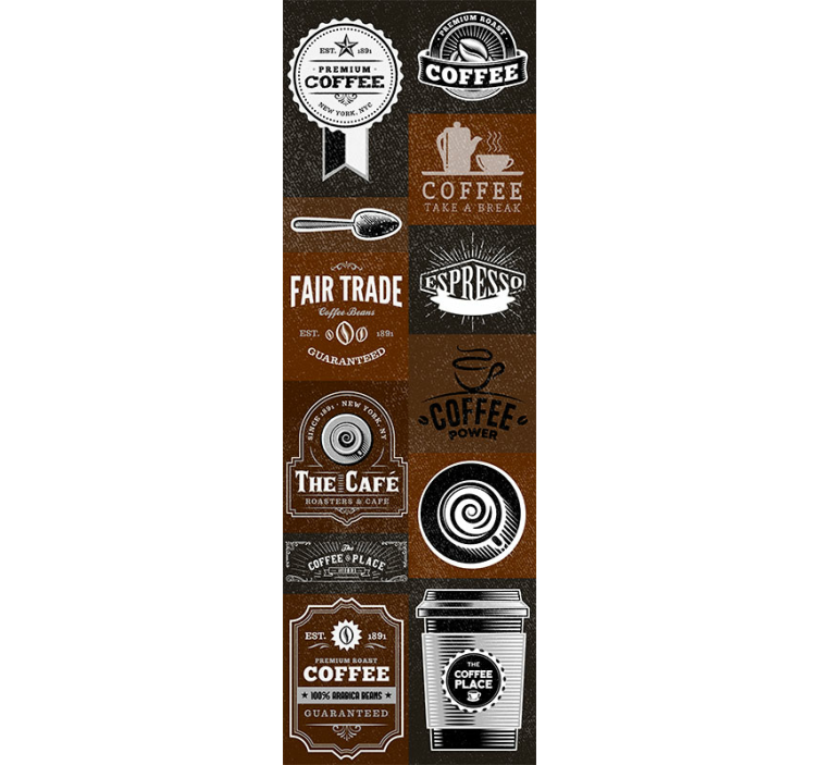 papel de parede para cozinha temas de cafeteria - TenStickers