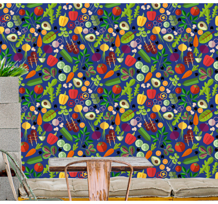 Papel de parede natureza mistura de vegetais - TenStickers