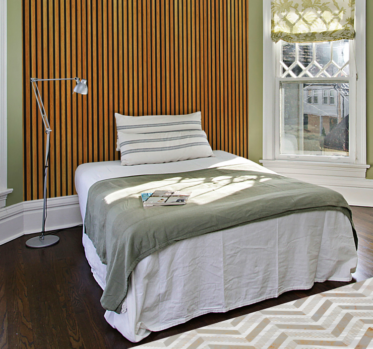 Papel de parede madeira estilo madeira marrom em teca - TenStickers