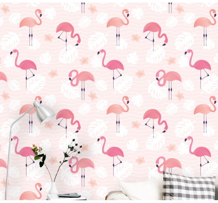 papel de parede animais serenidade flamingo - TenStickers