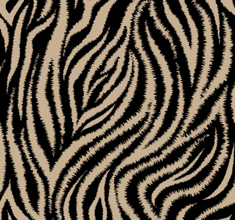 papel de parede para sala Padrão irregular de zebra preto e bege - TenStickers