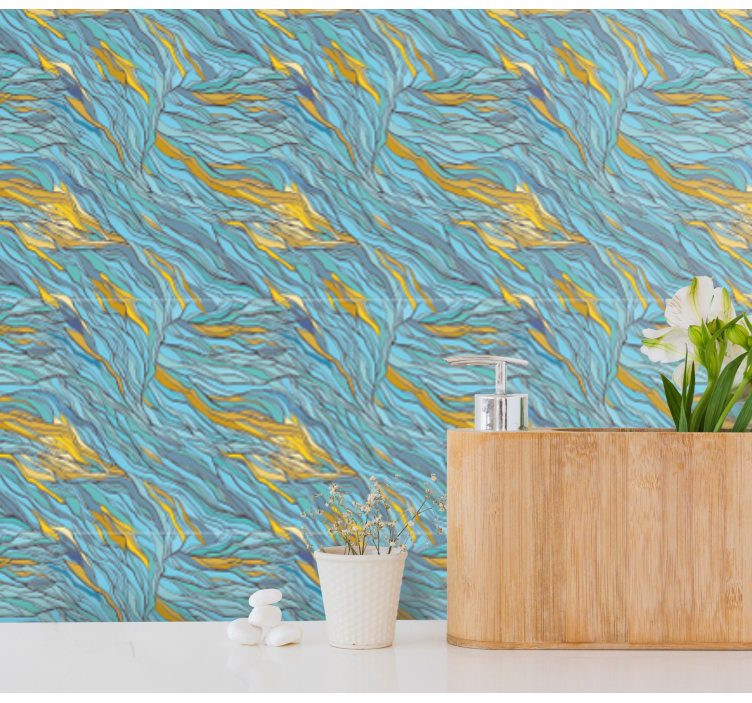 Papel de parede abstracto fluxo orgânico abstrato - TenStickers