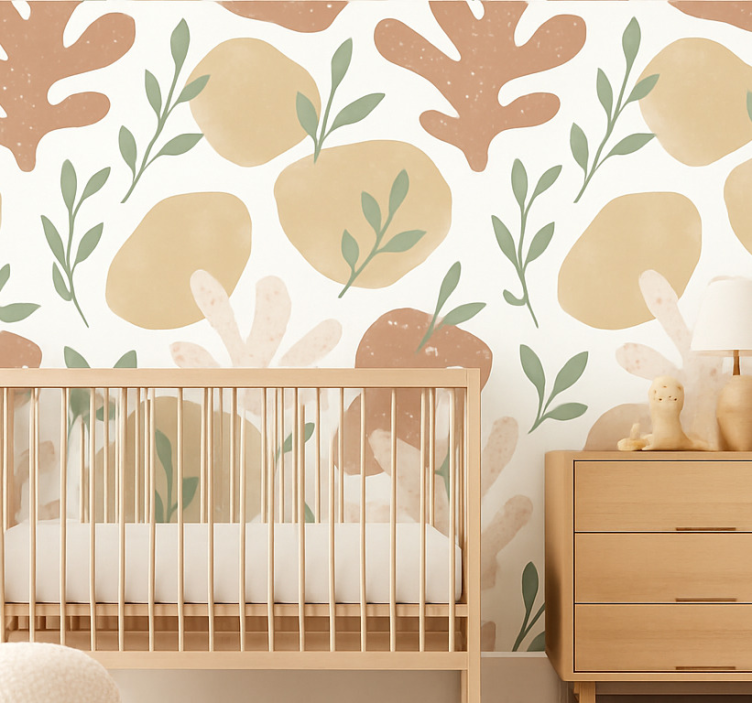 Papel de parede abstracto formas terrestres abstratas - TenStickers