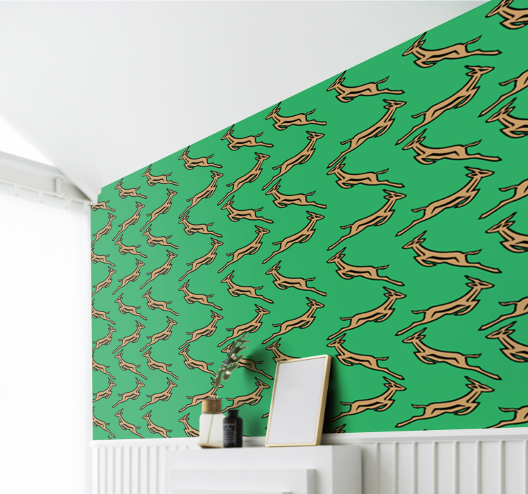 papel de parede animais gazelas correndo - TenStickers