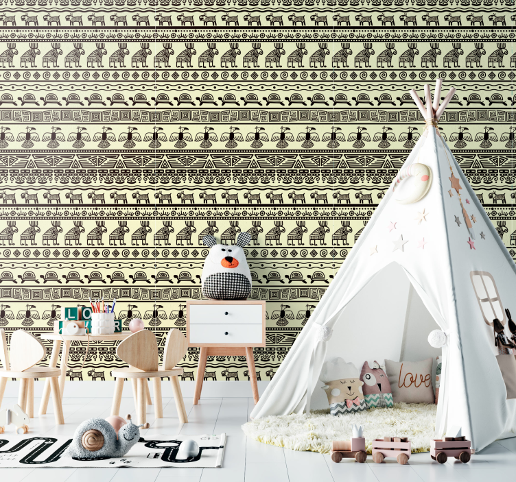 papel de parede animais motivos de animais egípcios - TenStickers