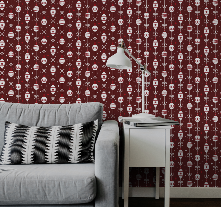 Papel de parede Natal motivo festivo de caveira - TenStickers