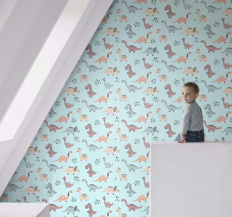 Papel de parede dinossauros playground de dinossauros - TenStickers