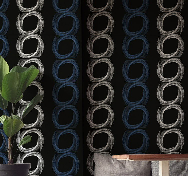 Papel de parede abstracto padrões de círculo - TenStickers