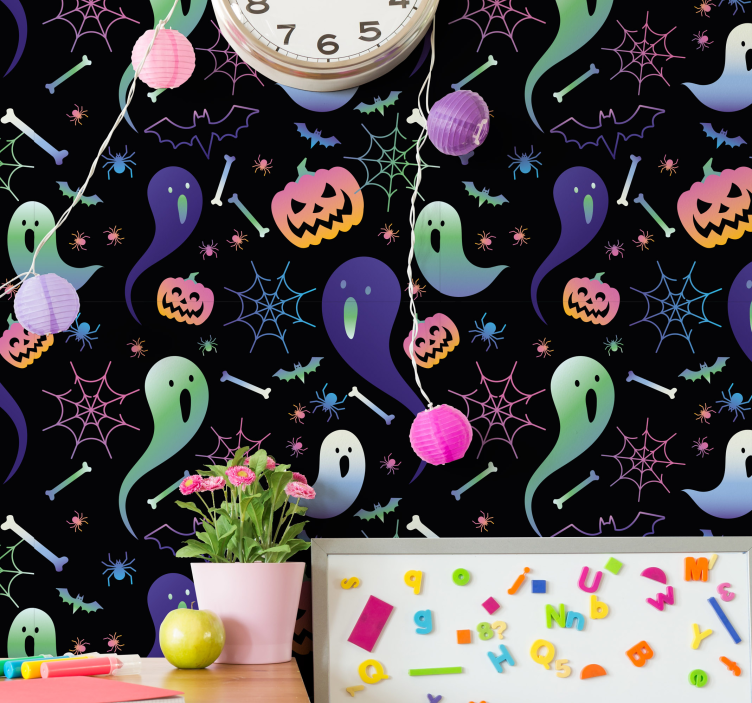 Papel de parede halloween motivos do dia das bruxas - TenStickers