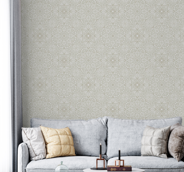 papel de parede ornamental mandalas geométricas - TenStickers