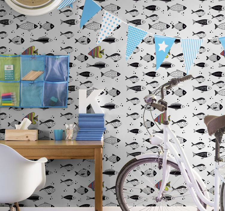 papel de parede de animais Contra fluxo - TenStickers