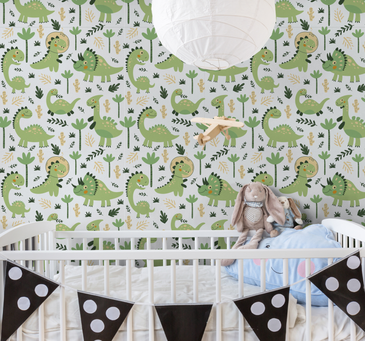 papel de parede de animais Dinossauros bebês - TenStickers