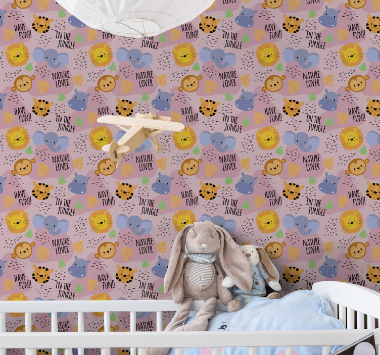 papel de parede quarto de bebé amante da natureza da selva - TenStickers