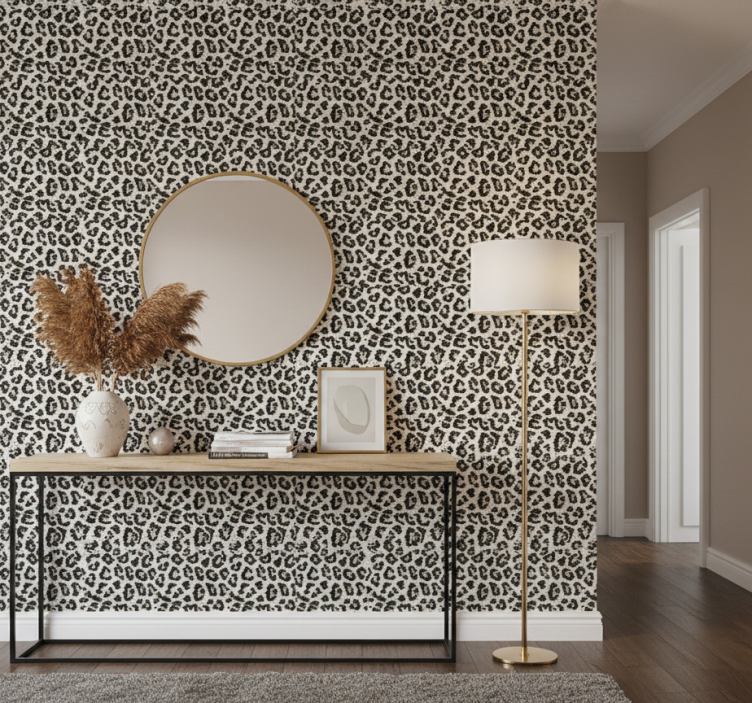 Papel de parede animais estampa de leopardo branco - TenStickers