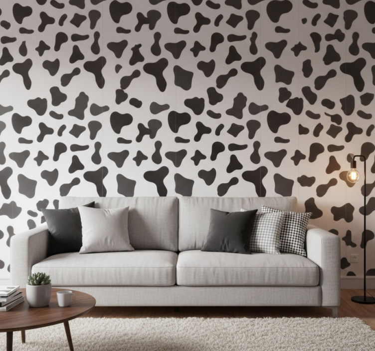 Papel de parede animais estampa de vaca - TenStickers