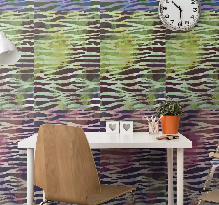 papel de parede de animais Estampa de zebra abstrata - TenStickers
