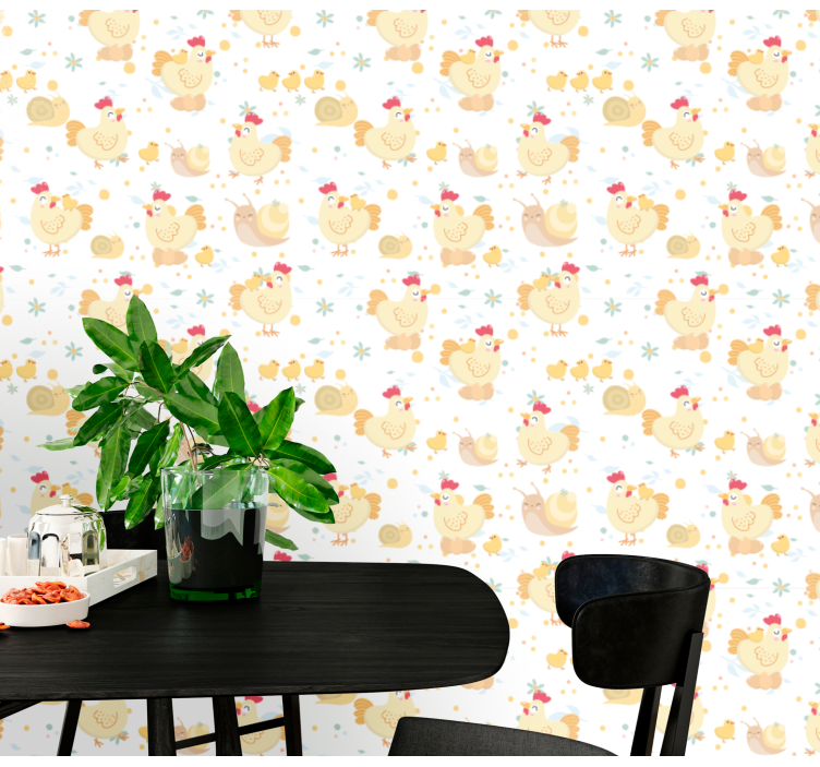 papel de parede animais galinhas encantadoras - TenStickers