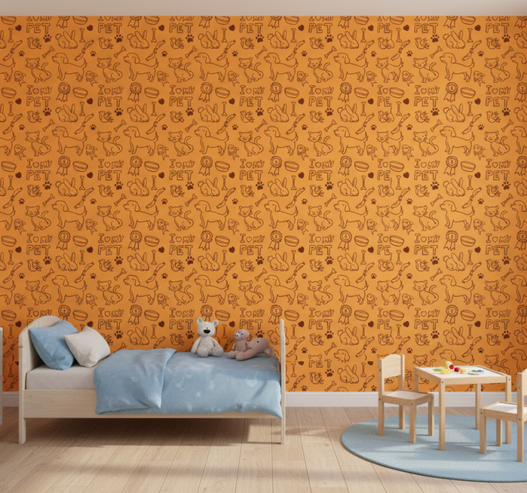 Papel de parede animais meus bichos - TenStickers
