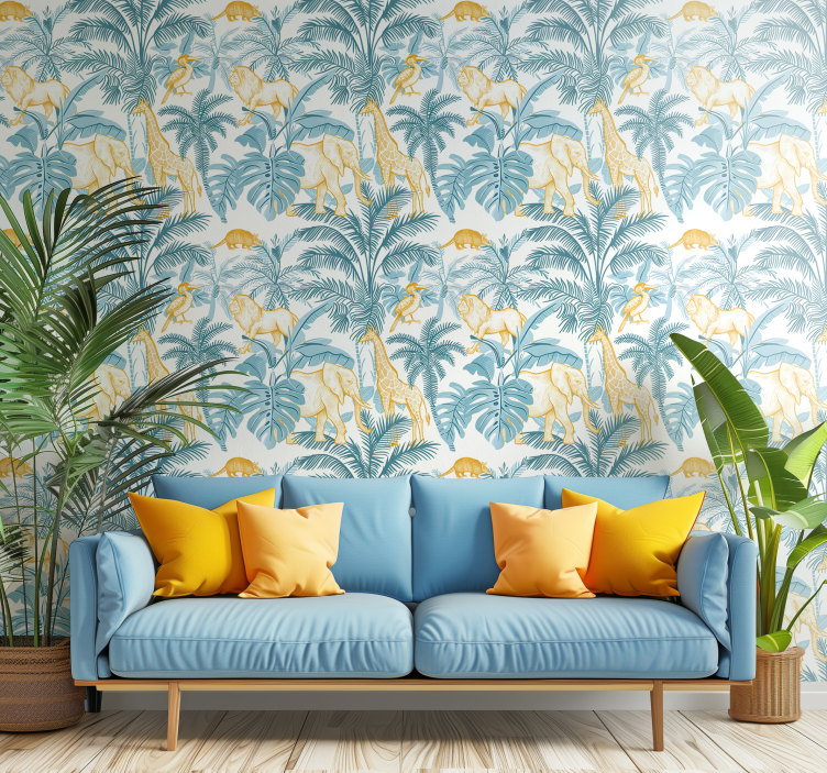 Papel de parede animais padrão africano - TenStickers