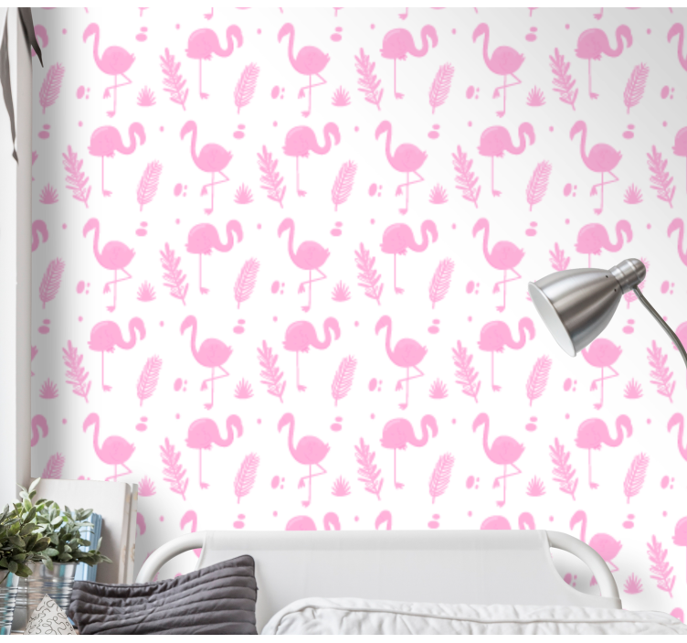 Papel de parede infantil flamingos - TenStickers