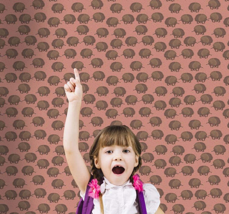 papel de parede animais motivo ouriço vermelho - TenStickers