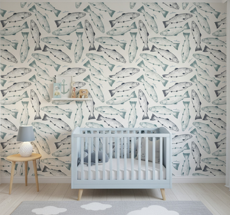 Papel de parede animais peixe salmão - TenStickers