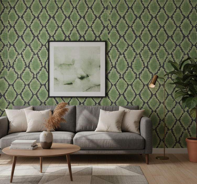 Papel de parede animais pele de cobra abstrata - TenStickers