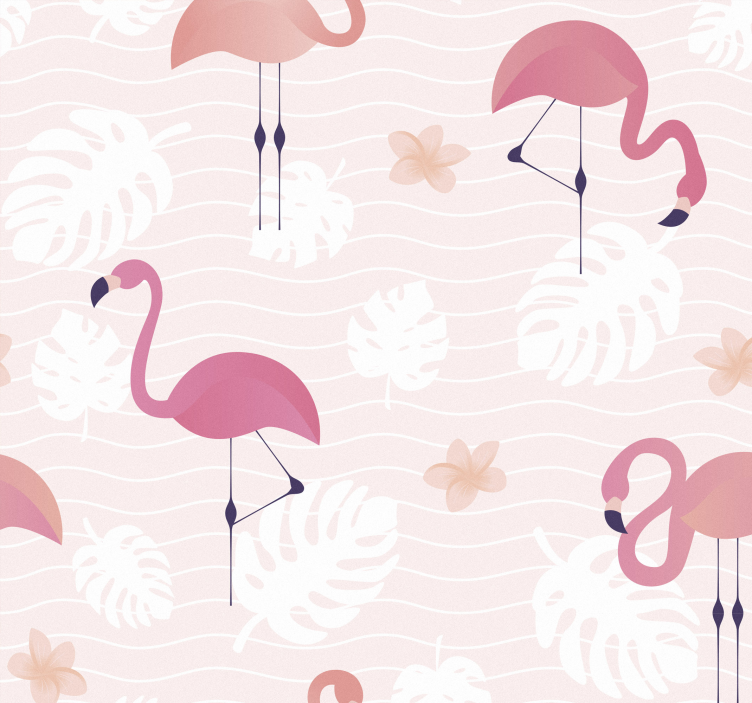 papel de parede animais serenidade flamingo - TenStickers