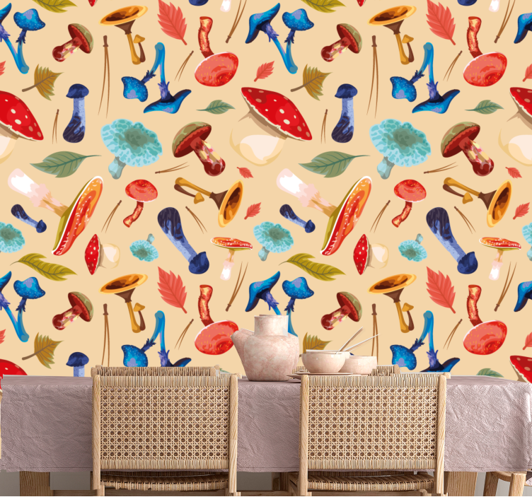 papel de parede artístico plantas encantadoras - TenStickers