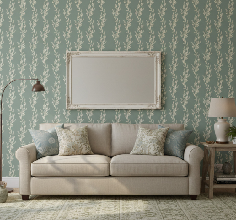 Papel de parede árvores estilo provençal com folhas pequenas - TenStickers