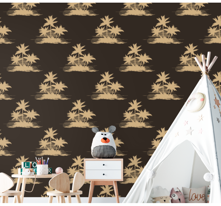 papel de parede árvores motivo de palma - TenStickers