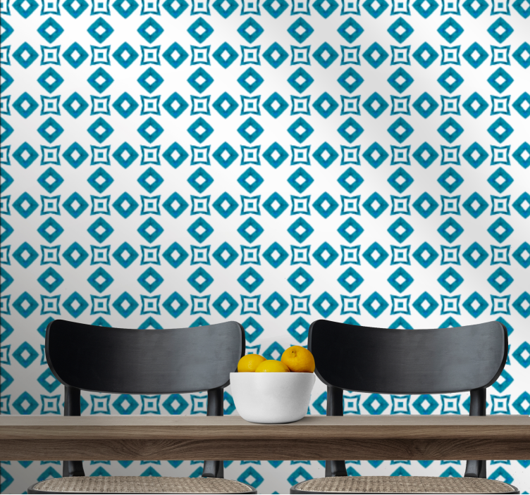 Papel de parede azulejo com padrão de azulejos estiloso - TenStickers
