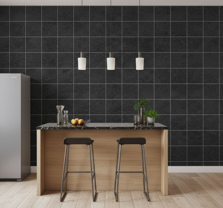 Papel de parede azulejo quadrados enferrujados - TenStickers