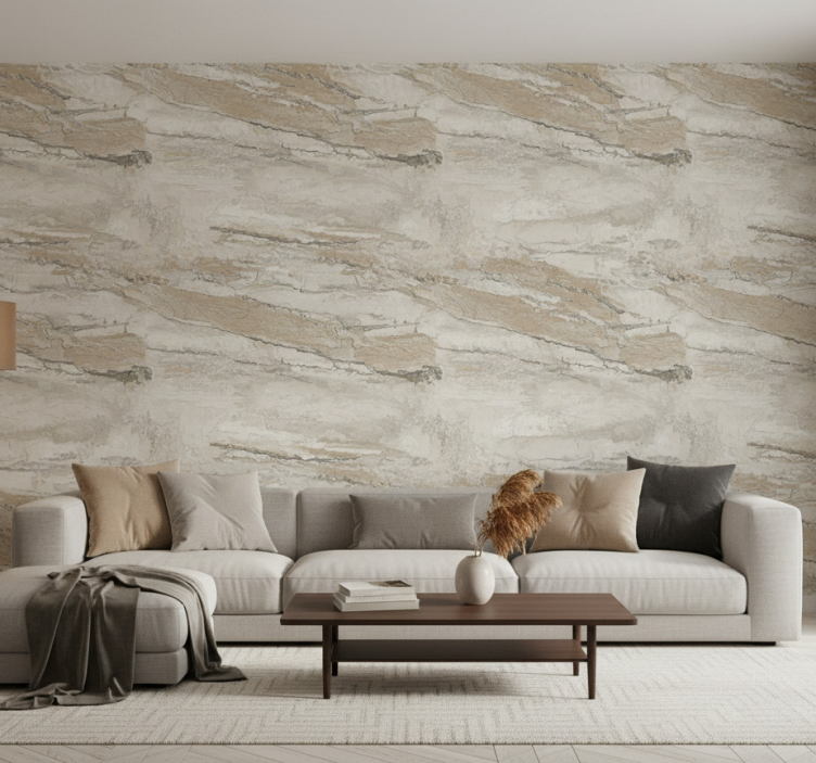 Papel de parede bege textura fria lisa - TenStickers