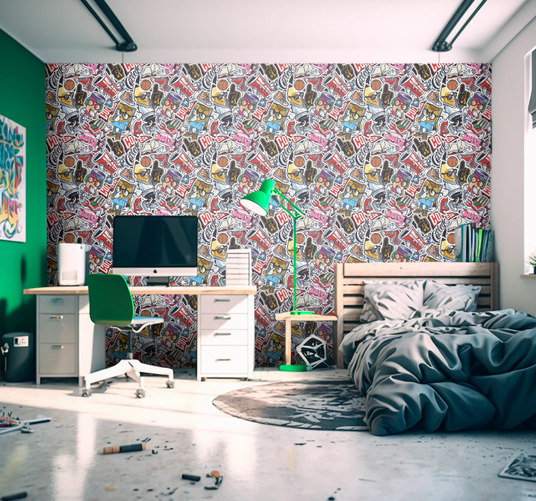 Papel de parede bomba de autocolante urbana - TenStickers