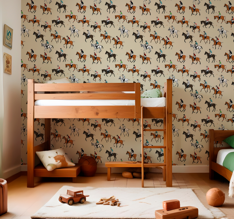 Papel de parede cavalos tema de equitação - TenStickers