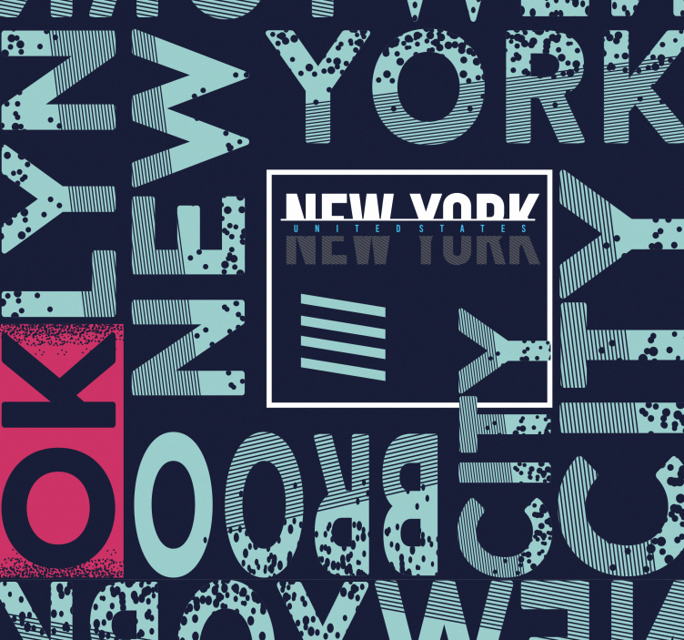 papel de parede Nova York tipografia urbana - TenStickers