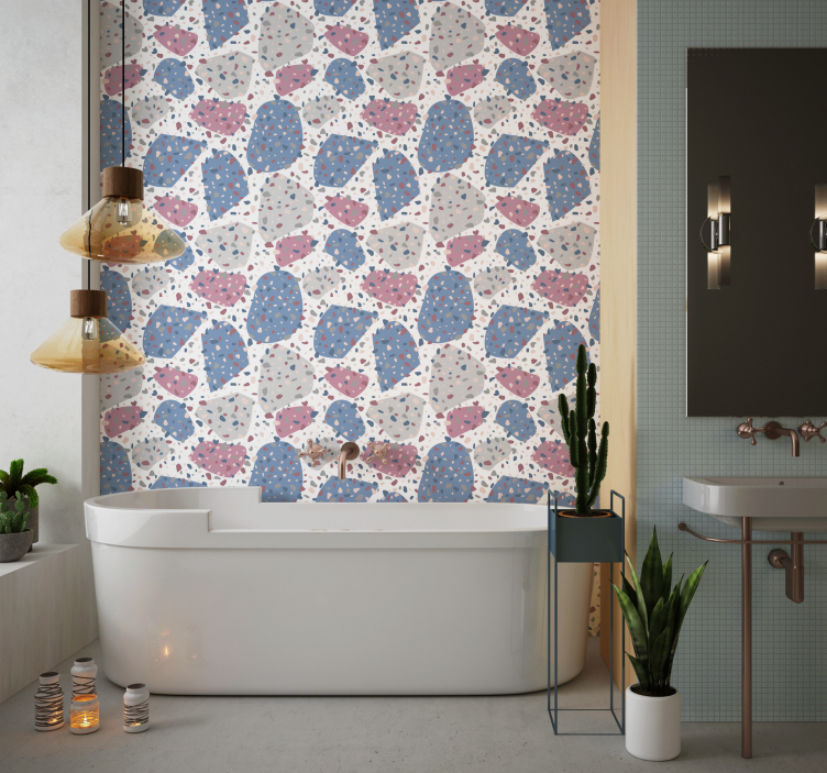 Papel de parede círculos e bolinhas terraço salpicado - TenStickers
